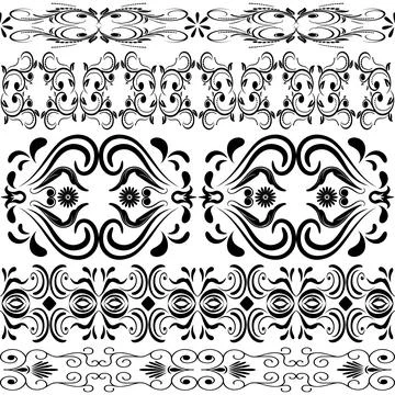 Seamless ornament linear Stock Illustration