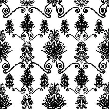 Seamless ornament pattern abstract.Geometric folklore pattern.Tribal ethnic Stock Illustration