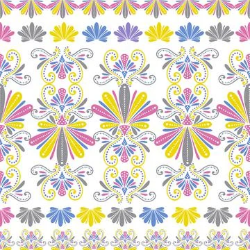 Seamless ornament pattern abstract.Geometric folklore pattern.Tribal ethnic Stock Illustration