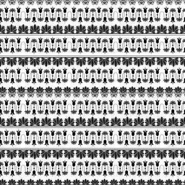 Seamless ornament pattern abstract.Geometric folklore pattern.Tribal ethnic Stock Illustration