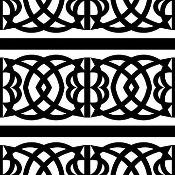 Seamless ornament pattern in celtic style Stock Illustration
