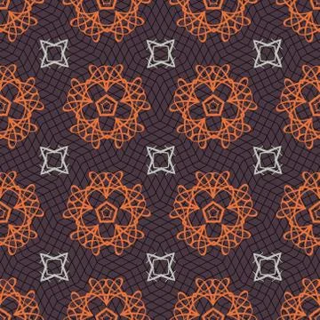 Seamless ornament pattern vector tile Stock Illustration