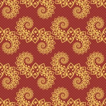 Seamless ornament pattern vector tile Stock Illustration