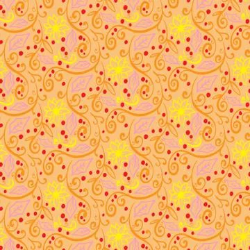 Seamless ornamental elements pattern Stock Illustration