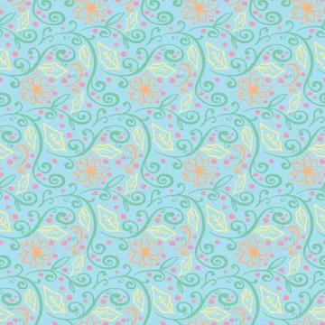 Seamless ornamental elements pattern Stock Illustration
