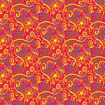 Seamless ornamental elements pattern Stockillustratie