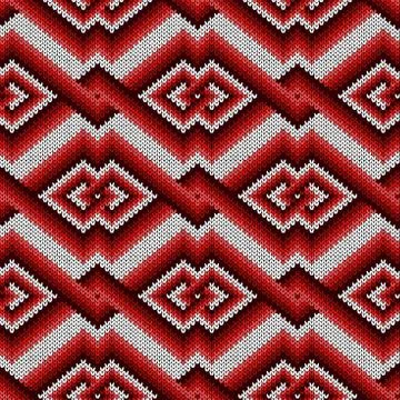 Seamless ornamental knitted pattern Stock Illustration