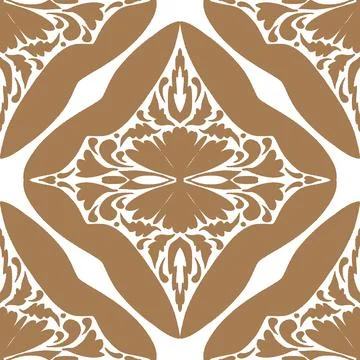 Seamless Ornamental Lace Pattern Vector Hand Drawn Vintage Decorative Floral  Stockillustratie