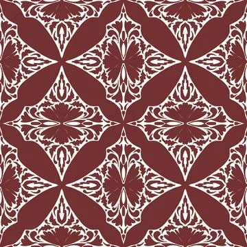 Seamless Ornamental Lace Pattern Vector Hand Drawn Vintage Decorative Floral  Stock Illustration