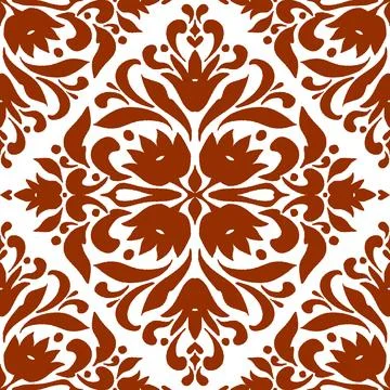 Seamless Ornamental Lace Pattern Vector Hand Drawn Vintage Decorative Floral  Stock Illustration
