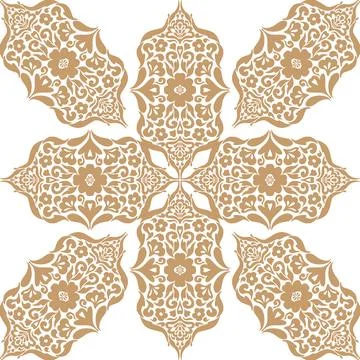 Seamless Ornamental Lace Pattern Vector Hand Drawn Vintage Decorative Floral  Stock Illustration