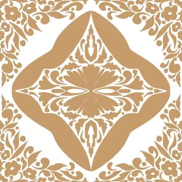 Seamless Ornamental Lace Pattern Vector Hand Drawn Vintage Decorative Floral  库存插图