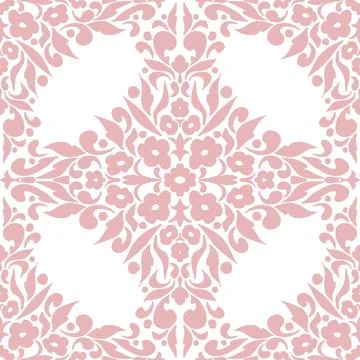 Seamless Ornamental Lace Pattern Vector Hand Drawn Vintage Decorative Floral  Stock Illustration