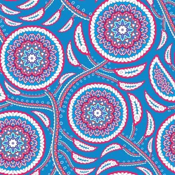 Seamless ornamental oriental mandala pattern. Laced decorative background Stockillustratie