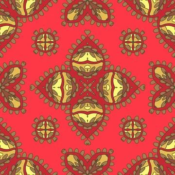 Seamless ornamental oriental pattern. Repeating geometric tiles with mandala Stockillustratie