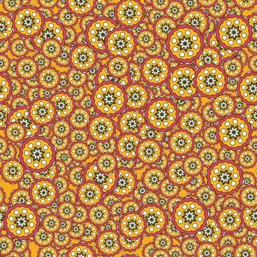Seamless ornamental oriental pattern. Repeating geometric tiles with mandala Stockillustratie