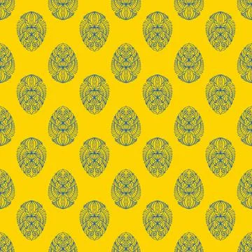 Seamless ornamental pattern. Decorative background. Illustrazione stock