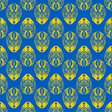 Seamless ornamental pattern. Decorative background. Stock Illustration