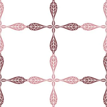 Seamless ornamental pattern in hand drawn textured style. Symmetrical decorat Stock Illustration
