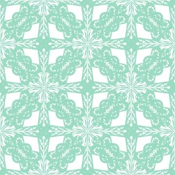 Seamless ornamental pattern in hand drawn textured style. Symmetrical decorat Ilustración de archivo