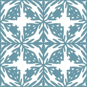 Seamless ornamental pattern in hand drawn textured style. Symmetrical decorat Stock Illustration