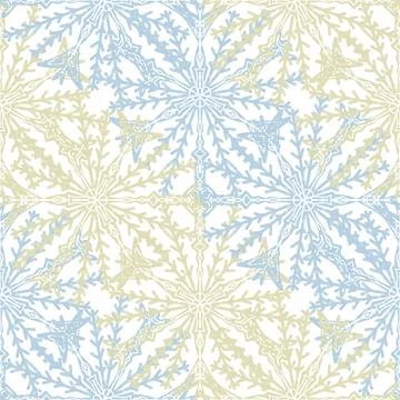 Seamless ornamental pattern in hand drawn textured style. Symmetrical decorat Stock Illustration