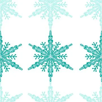 Seamless ornamental pattern in hand drawn textured style. Symmetrical decorat Stock Illustration