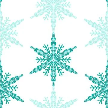 Seamless ornamental pattern in hand drawn textured style. Symmetrical decorat Stock Illustration