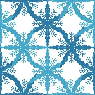 Seamless ornamental pattern in hand drawn textured style. Symmetrical decorat Stock Illustration