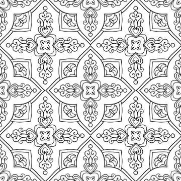 Seamless ornamental pattern. Illustrazione stock