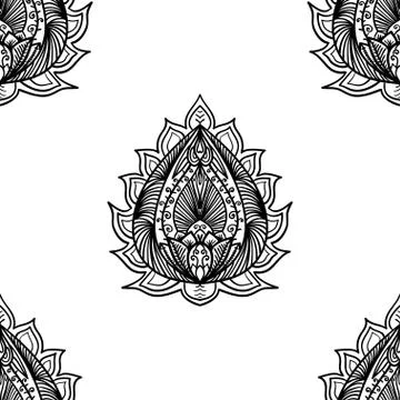 Seamless ornamental pattern Stock Illustration