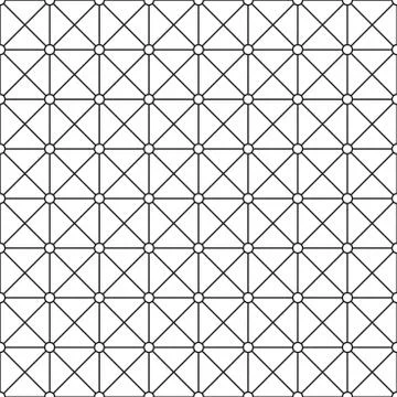 Seamless ornamental pattern - simple design. Vector geometric background Stock Illustration