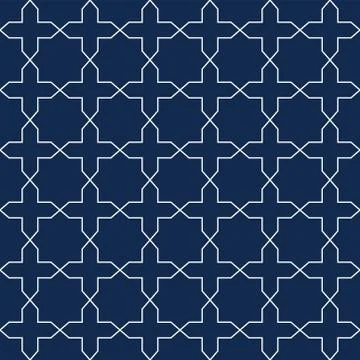 Seamless ornamental pattern - simple design. Vector geometric background Иллюстрация