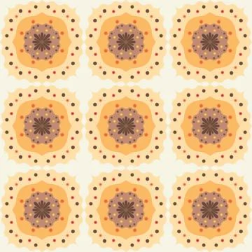 Seamless ornamental pattern on a white background. Stock Illustration