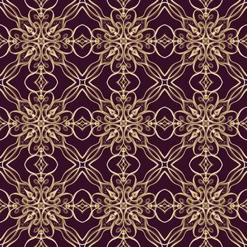 Seamless Ornamental Royal Pattern Stock Illustration