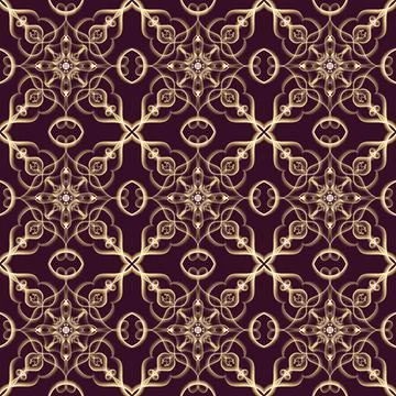 Seamless Ornamental Royal Pattern Stock Illustration