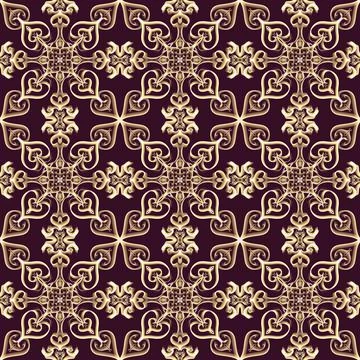 Seamless Ornamental Royal Pattern Stock Illustration