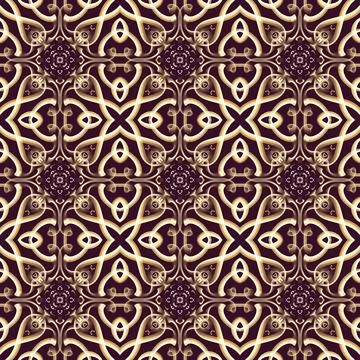 Seamless Ornamental Royal Pattern Stock Illustration