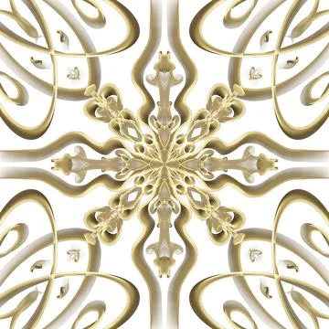 Seamless ornamental surface pattern in golden colour 스톡 일러스트