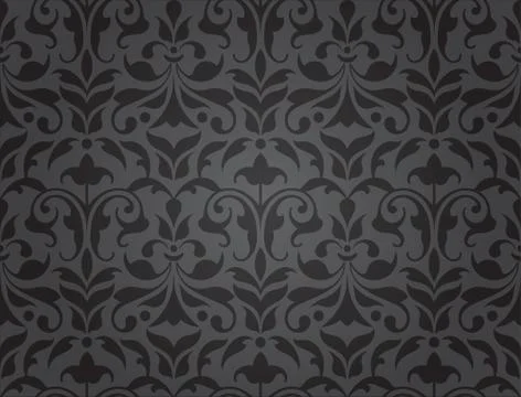 Seamless ornate damask pattern, vector illustration Stock Illustration