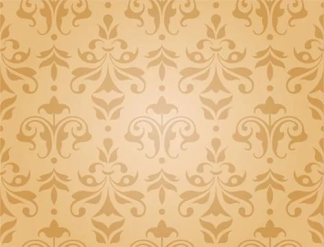 Seamless ornate damask pattern, vector illustration Illustrazione stock
