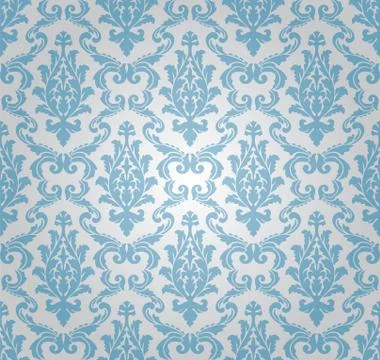 Seamless ornate damask pattern, vector illustration Illustrazione stock