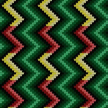 Seamless ornate knitted pattern Illustrazione stock