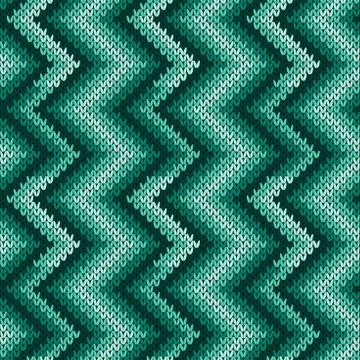 Seamless ornate knitted pattern Stock Illustration