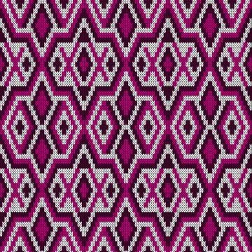 Seamless ornate knitted pattern イラスト素材