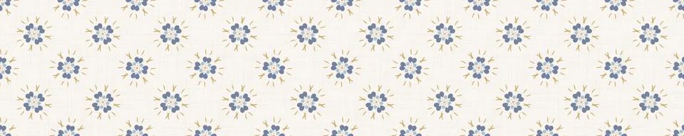 Seamless ornate medallion border pattern in french cream linen shabby chic style 스톡 일러스트