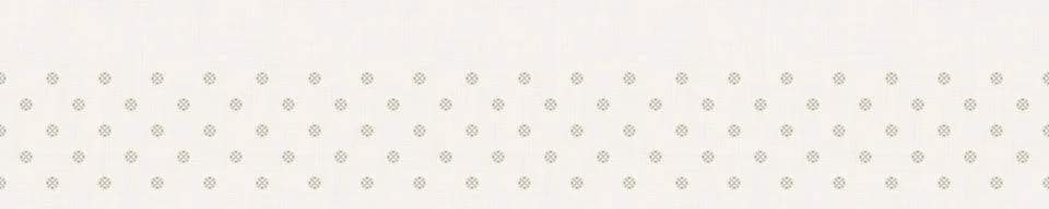 Seamless ornate medallion border pattern in french cream linen shabby chic style Stockillustratie
