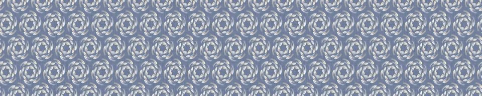 Seamless ornate medallion border pattern in french cream linen shabby chic style Stock Illustration