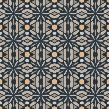 Seamless ornate pattern in Arabic style. Vector illustration. Stock Illustration