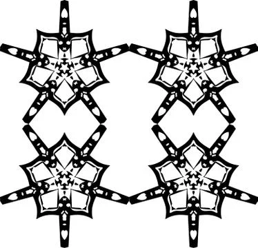 Seamless ornate pattern in black and white Illustrazione stock